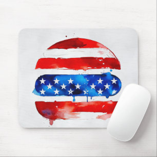 America Burger (White Painting No. 2) Mouse Pad