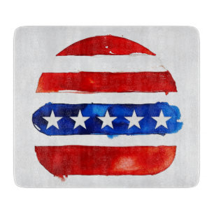 America Burger (White Painting No. 4) Cutting Board