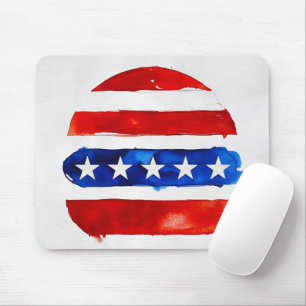America Burger (White Painting No. 4) Mouse Pad