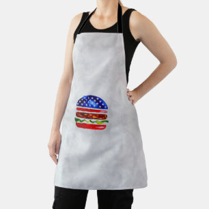 America Burger (White Painting No. 5) Apron