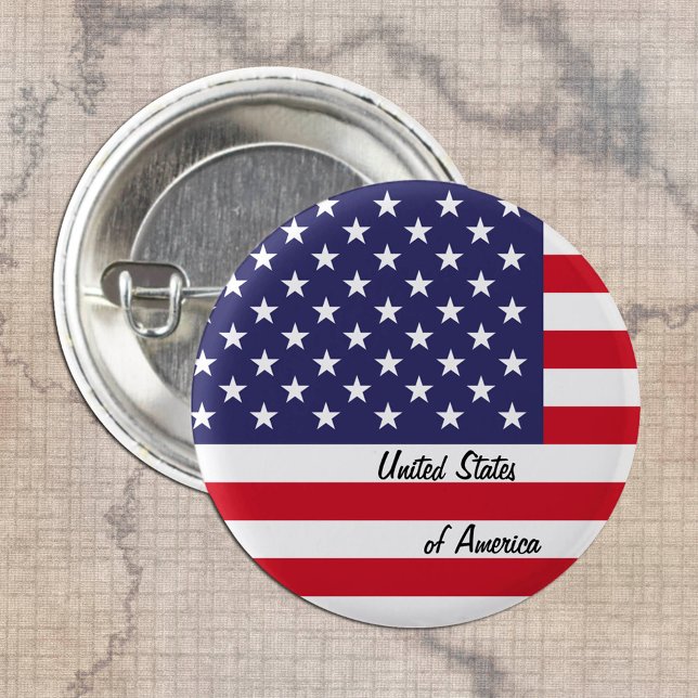 America Button, American Flag patriots / sports 3 Cm Round Badge (Creator Uploaded)