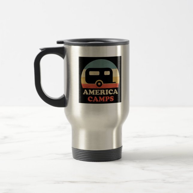America Camps Classic Camping Travel Mug (Left)