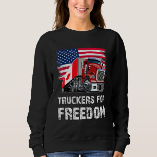 America & Canada Freedom Convoy 2022 Trucker Vinta Sweatshirt