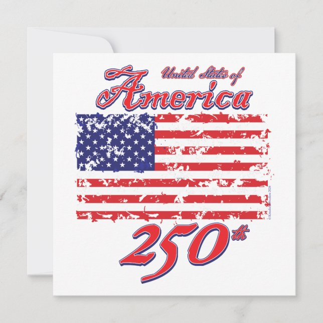 America Celebrates 250 years Invitation (Front)