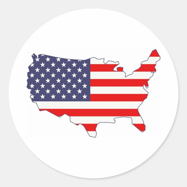 America Classic Round Sticker (Front)