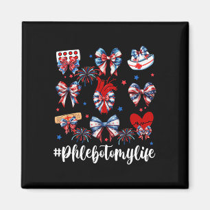 America Coquette Bow Fireworks Phlebotomy Happy 4t Magnet