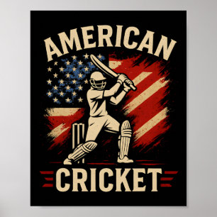 America Cricket American Usa Player Men Poster