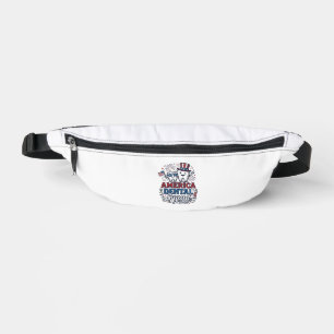 America Dental Squad Patriotic Tooth Vector Design Bum Bags