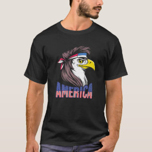 America Eagle Beak Patriotic American Flag 4th Of T-Shirt