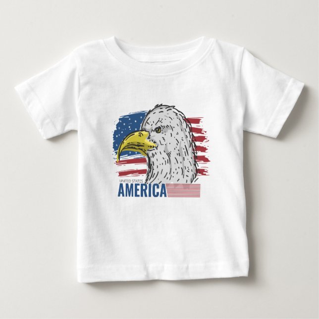 America Eagle this USA Flag  Baby T-Shirt (Front)