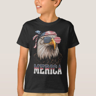 America Eagle Usa Flag 4th Of July Merica Gift  T-Shirt