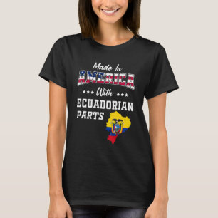 America Ecuadorian Parts Ecuador Map USA Flag Root T-Shirt