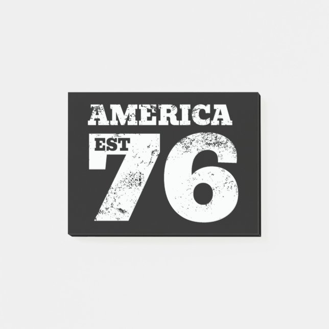 America Est 1776 Patriotic Post-it Notes (Front)