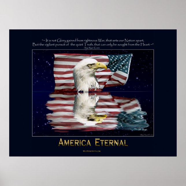 AMERICA, ETERNAL Patriotic Poster (Front)