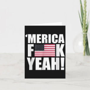 America F Yeah Fourth 4th of July Card