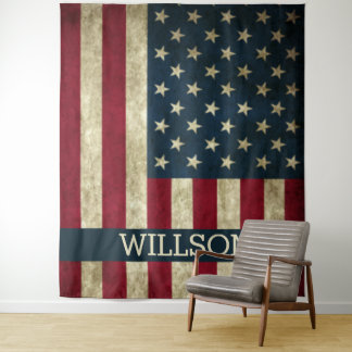 AMERICA FAMILY BACKDROP TAPESTRY