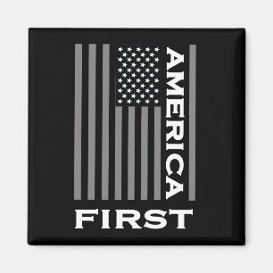 America First American Flag Love the USA Trump Magnet