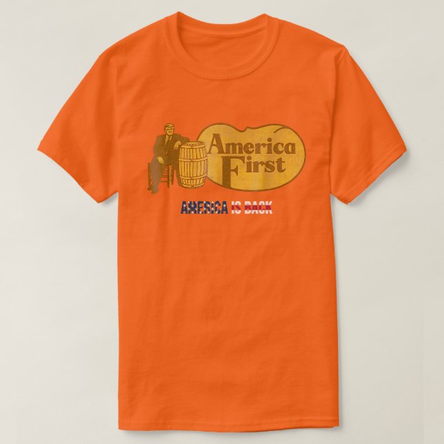 America First Barrel   T-Shirt (Design Front)