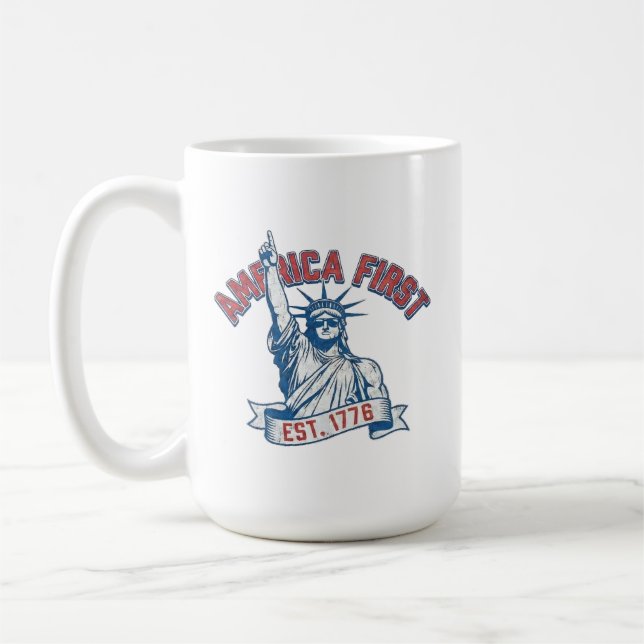 AMERICA FIRST - Est. 1776 Coffee Mug (Left)
