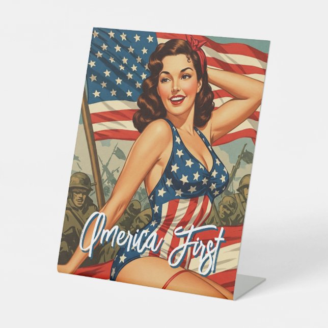 America First Susan Lee 8x10 Pedestal Sign (Front)