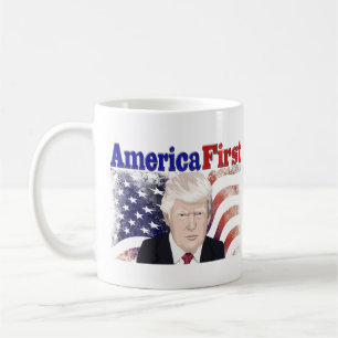 America First Trump stars and stripes Coffee Mug