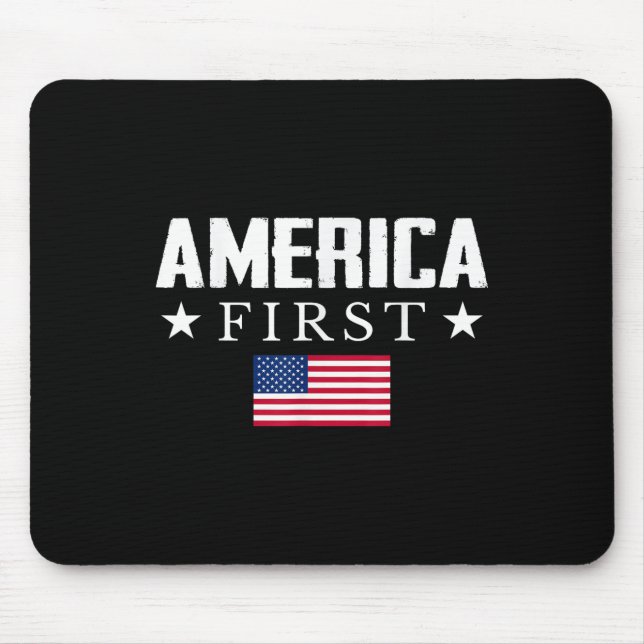 America First Usa Flag  Mouse Pad (Front)