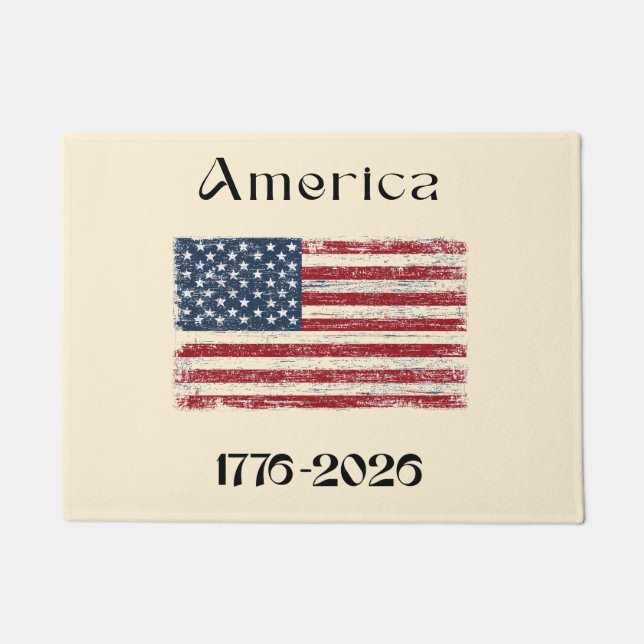 America Flag 1776 to 2026 USA 250th Anniversary  Doormat (Front)