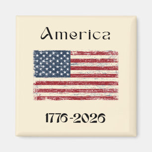 America Flag 1776 to 2026 USA 250th Anniversary Magnet