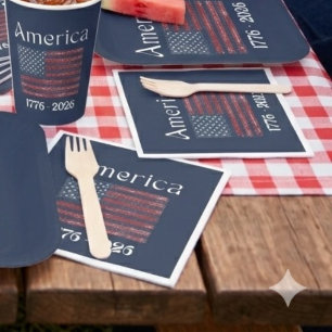 America Flag 1776 to 2026 USA 250th Anniversary  Napkin