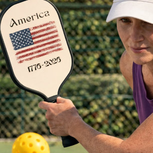 America Flag 1776 to 2026 USA 250th Anniversary  Pickleball Paddle