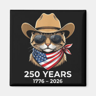America Flag 250 Anniversary USA Shirt Cat 4th of Magnet
