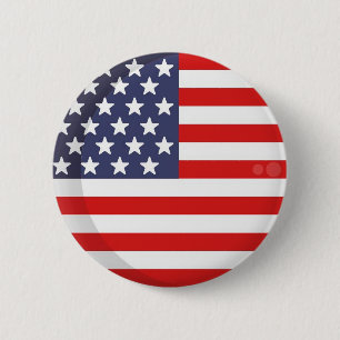 AMERICA FLAG  6 CM ROUND BADGE