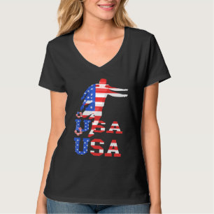 America Flag American Roots USA Soccer Team Americ T-Shirt