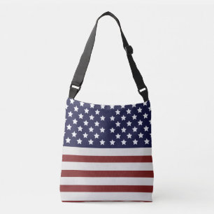 America Flag American USA Pattern Crossbody Bag