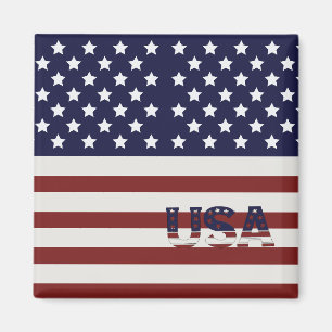 America Flag American USA Pattern Magnet