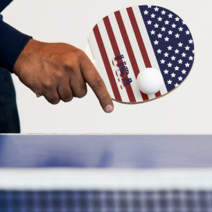  America Flag American USA  Pattern  Ping Pong Paddle