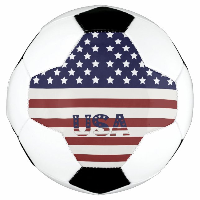  America Flag American USA  Pattern Soccer Ball (Front)