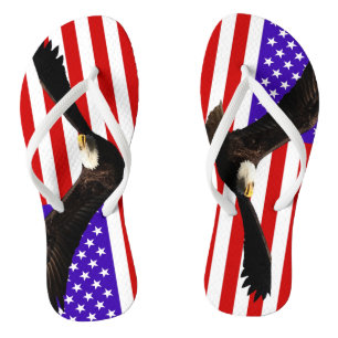 America flag Bald Eagle USA Jandals