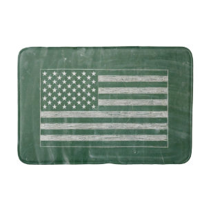 America Flag Chalkboard Art (Drawing No. 2) Bath Mat