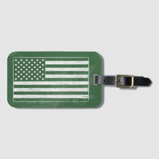 America Flag Chalkboard Art (Drawing No. 4) Luggage Tag
