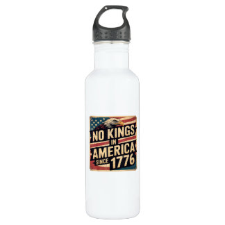 America Flag  Decor No Kings In America Since 1776 710 Ml Water Bottle