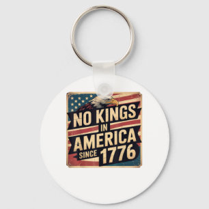 America Flag Decor No Kings In America Since 1776 Key Ring