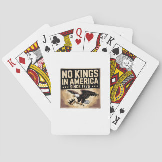 America Flag Decor No Kings In America Since 1776 Playing Cards