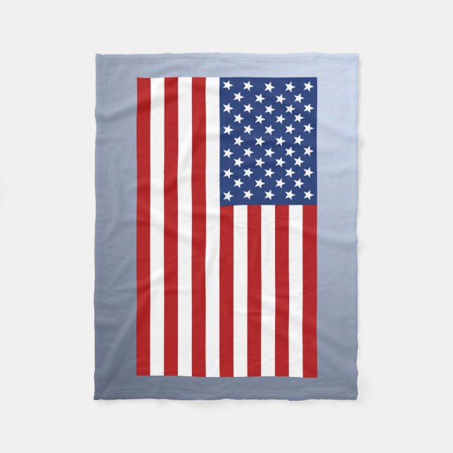 America Flag Fleece Blanket (Front)