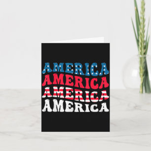 America flag graphic funny 4th of july card
