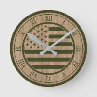 America Flag Green Army