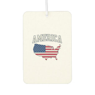 America Flag Map Patriotic Vintage Graphic Shirt_1 Car Air Freshener