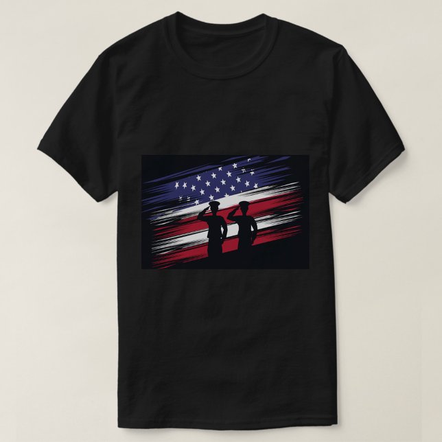 America Flag  T-Shirt (America Flag Soldiers T-shirt!)