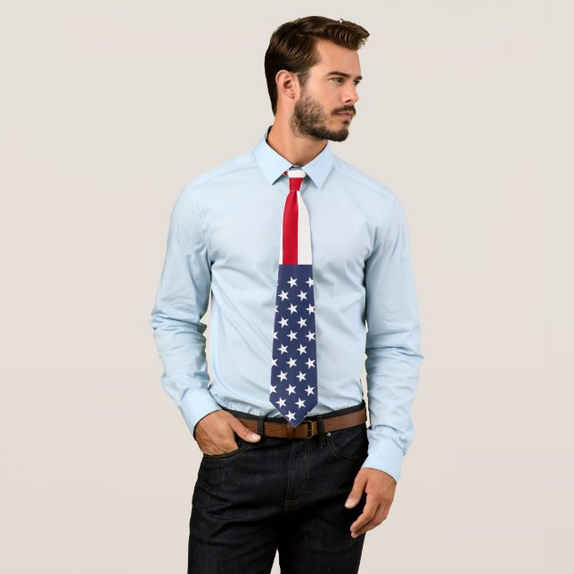 America Flag Tie (In Situ)