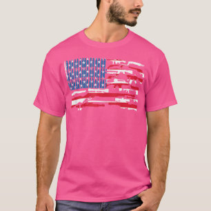 America Flag Usa Rifles Murica Libertarian Conserv T-Shirt